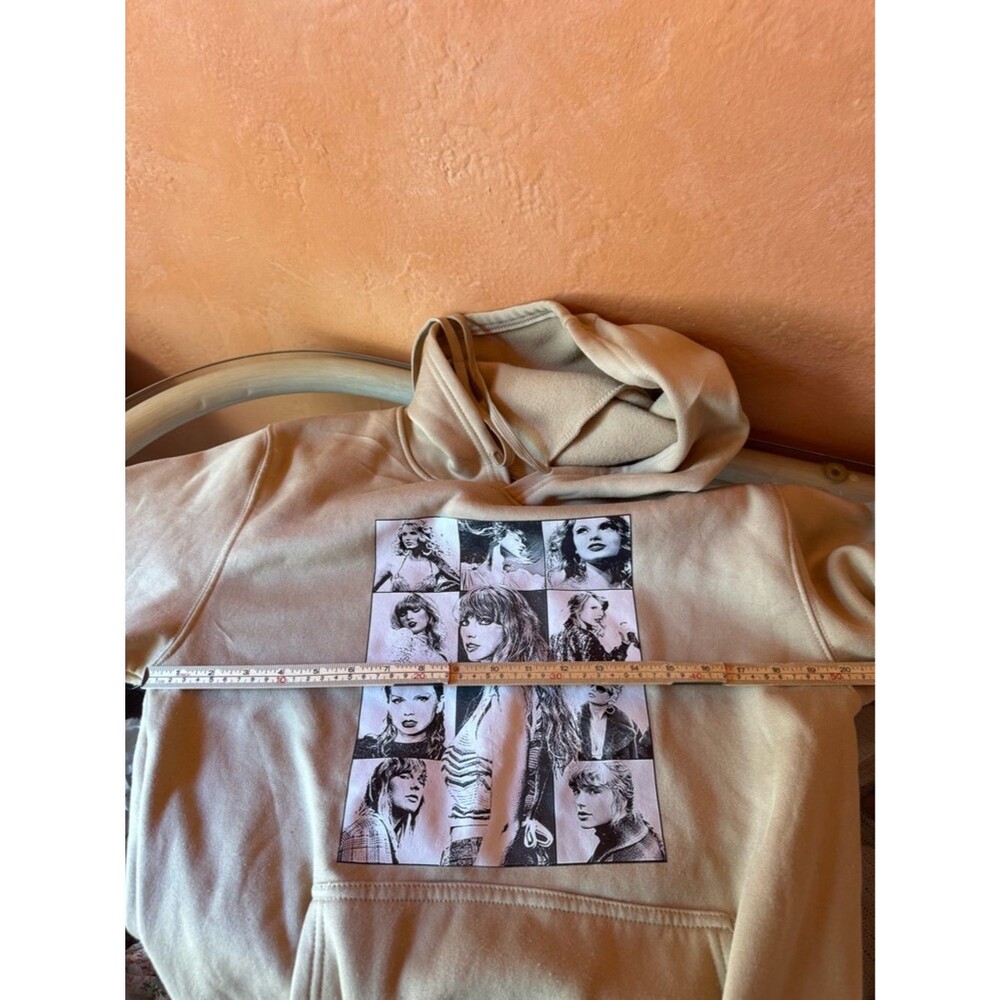 Taylor Swift Eras Tour Inspired Hoodie Graphic Sweatshirt Beige Medium - Picture 5 of 6